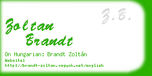zoltan brandt business card